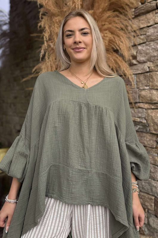 Made in Italy Santos Artist Smock Moss 
